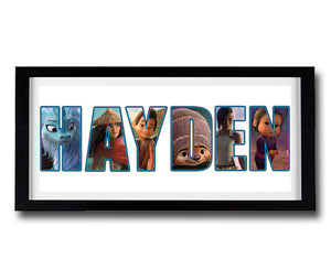 RAYA AND THE LAST DRAGON Personalised Name Print - Fully Framed - Disney