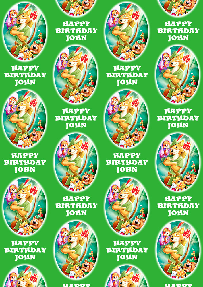 ROBIN HOOD Personalised Wrapping Paper - Disney