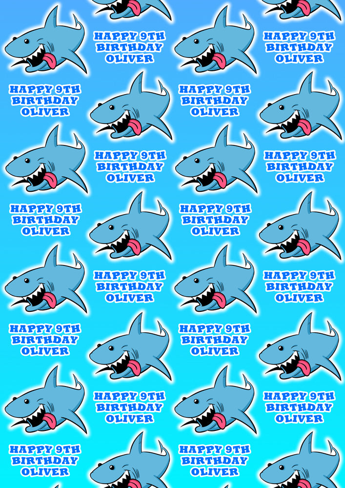 SHARKS Personalised Wrapping Paper