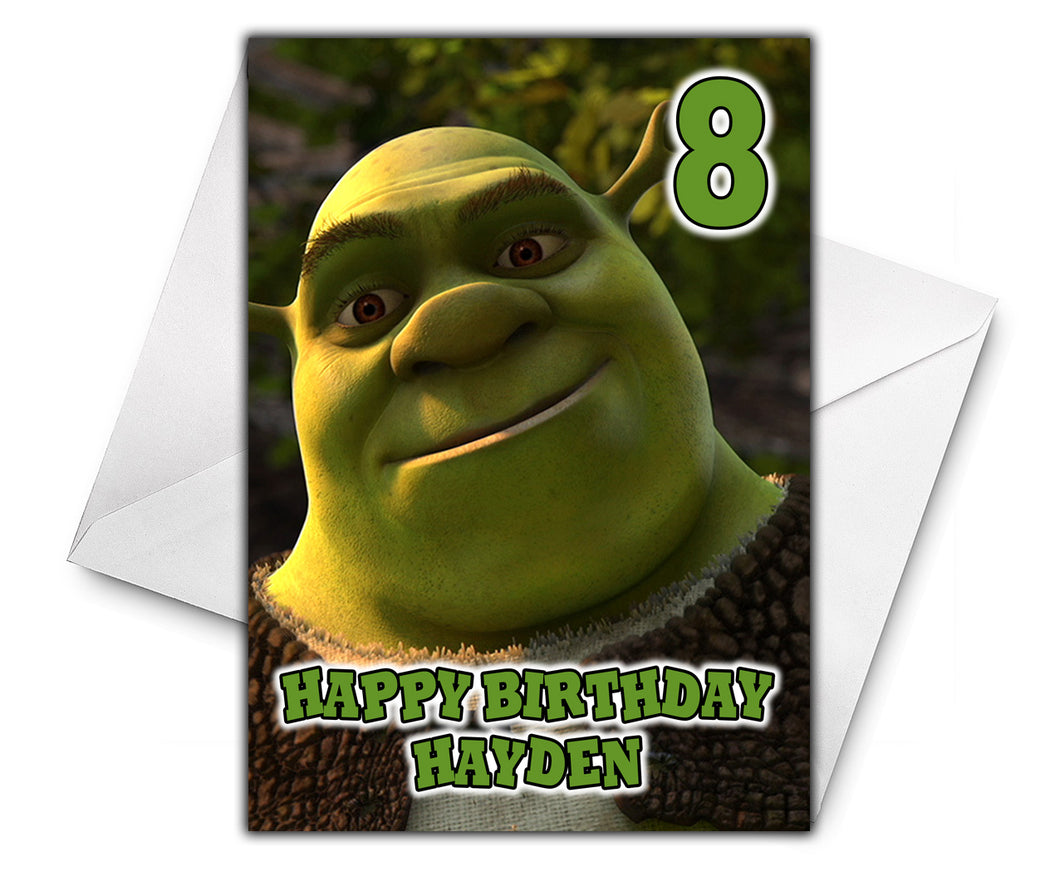 SHREK Personalised Birthday Card