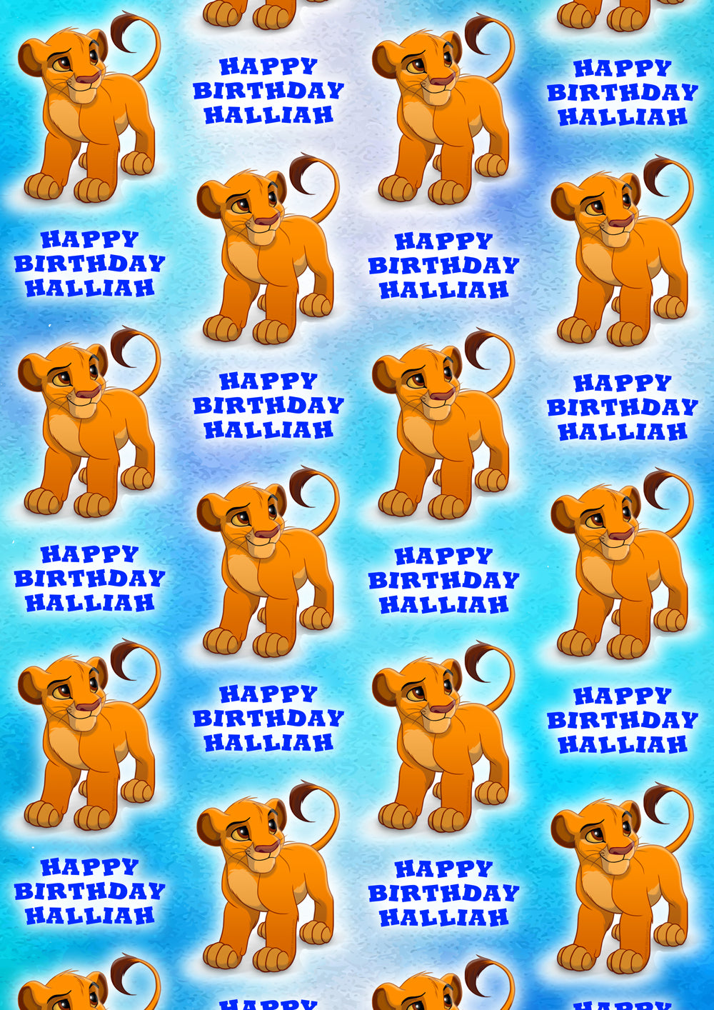 SIMBA LION KING Personalised Wrapping Paper - Disney