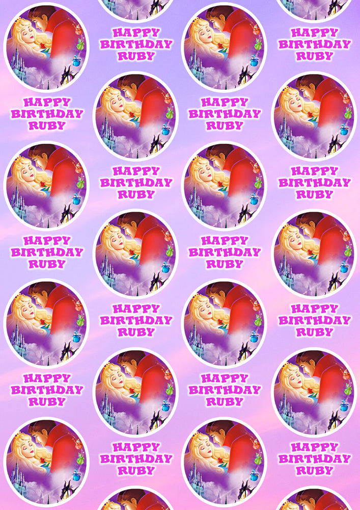 SLEEPING BEAUTY Personalised Wrapping Paper - Disney