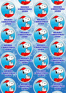 SNOOPY Personalised Christmas Wrapping Paper - Disney