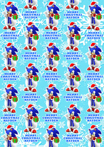 SONIC Personalised Christmas Wrapping Paper