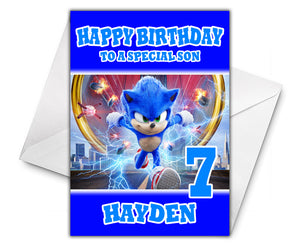 SONIC HEROES Personalised Birthday Card - Sega