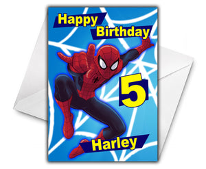 SPIDERMAN Personalised Birthday Card - Marvel Comics - D2