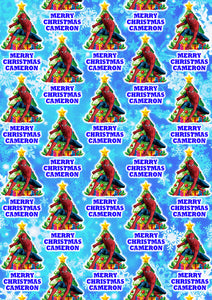 SPIDERMAN Personalised Christmas Wrapping Paper - Disney