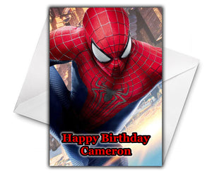 SPIDERMAN Personalised Birthday Card - Marvel Comics
