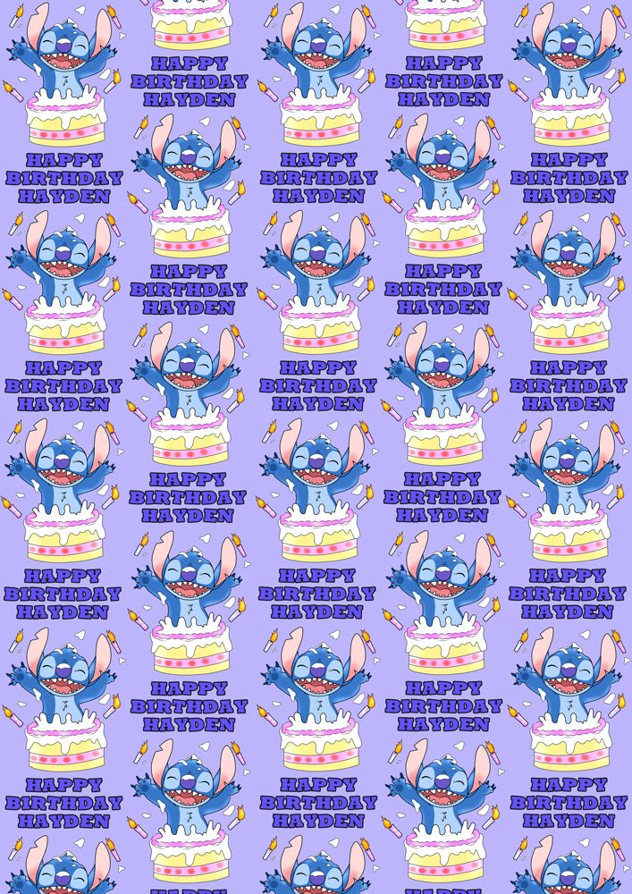 LILO AND STITCH Personalised Wrapping Paper - Disney - D5