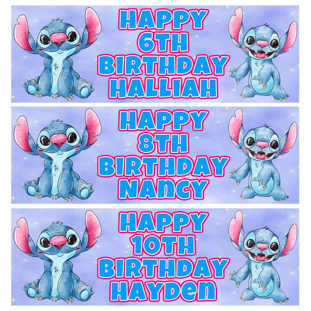 DISNEY STITCH Personalised Birthday Banners - D7