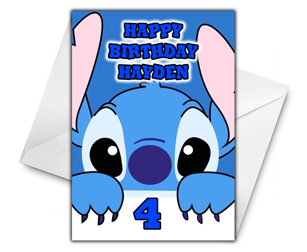 DISNEY STITCH Personalised Birthday Card - Disney - D2