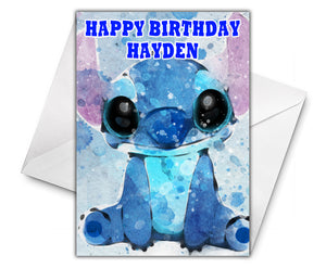 DISNEY STITCH Personalised Birthday Card - Disney - D3