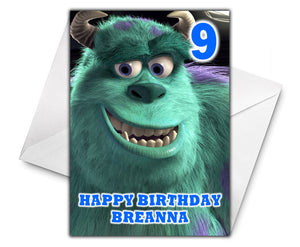 SULLY MONSTERS INC Personalised Birthday Card - Disney
