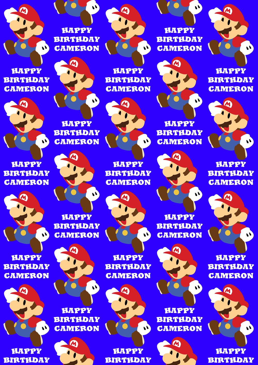 SUPER MARIO Personalised Wrapping Paper