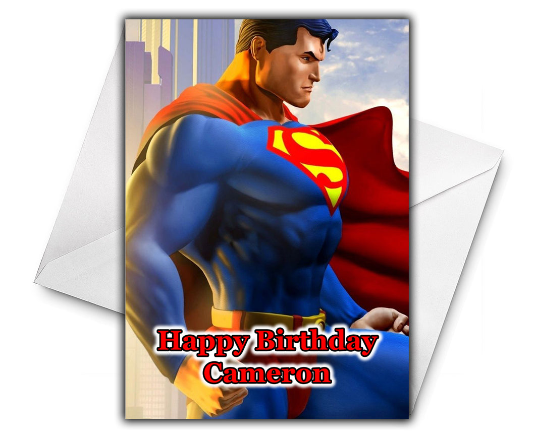 Superman Personalised Birthday Card - DC Comics - D2
