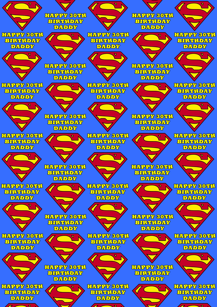 SUPERMAN Personalised Wrapping Paper