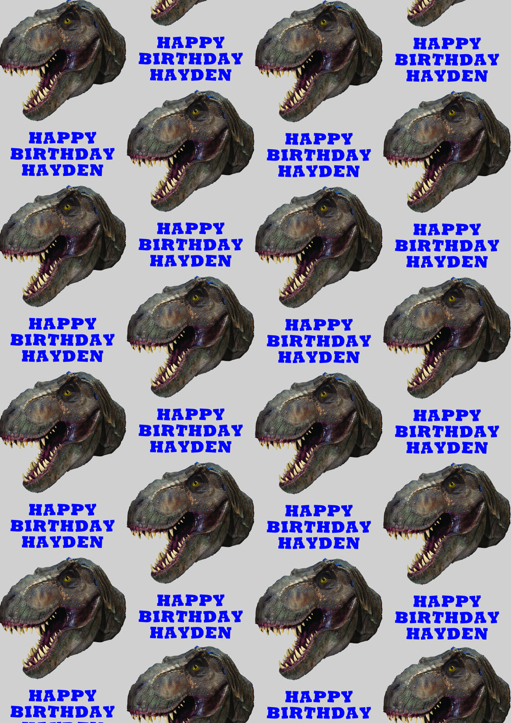 TYRANNOSAURUS REX Personalised Wrapping Paper
