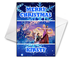 TANGLED Personalised Christmas Card - Disney