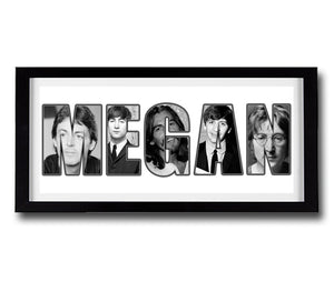 THE BEATLES Personalised Name Print - Fully Framed