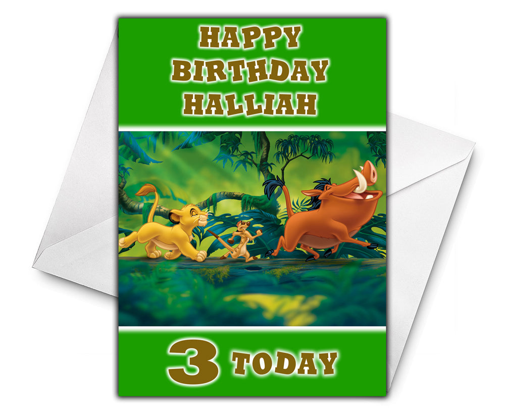LION KING Personalised Birthday Card - Disney - D6
