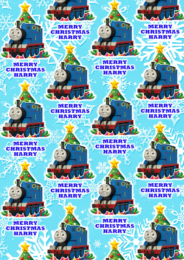 THOMAS THE TANK ENGINE Personalised Christmas Wrapping Paper