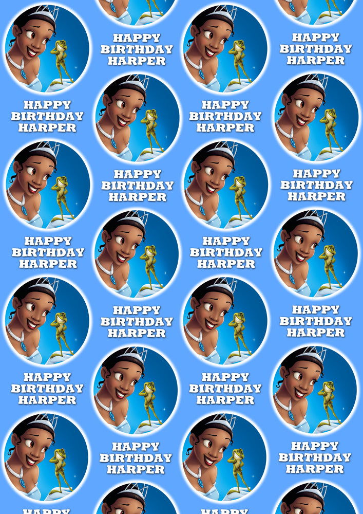 PRINCESS AND THE FROG Personalised Wrapping Paper - Disney