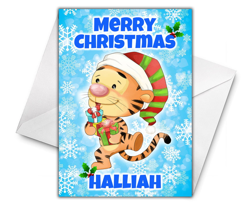 TIGGER Personalised Christmas Card - Disney