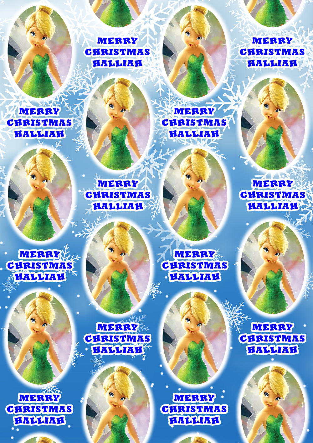 TINKERBELL Personalised Christmas Wrapping Paper - Disney