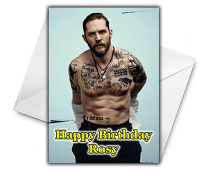 TOM HARDY Personalised Birthday Card - D3