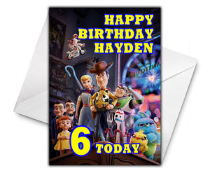 TOY STORY 4 Personalised Birthday Card - Disney