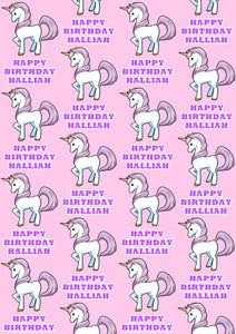 UNICORNS Personalised Wrapping Paper