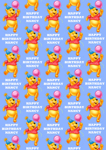WINNIE THE POOH Personalised Wrapping Paper - Disney - D3