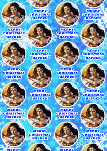 WONDER WOMAN Personalised Christmas Wrapping Paper - Disney