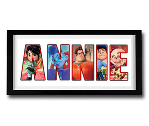 WRECK IT RALPH Personalised Name Print - Fully Framed - Disney