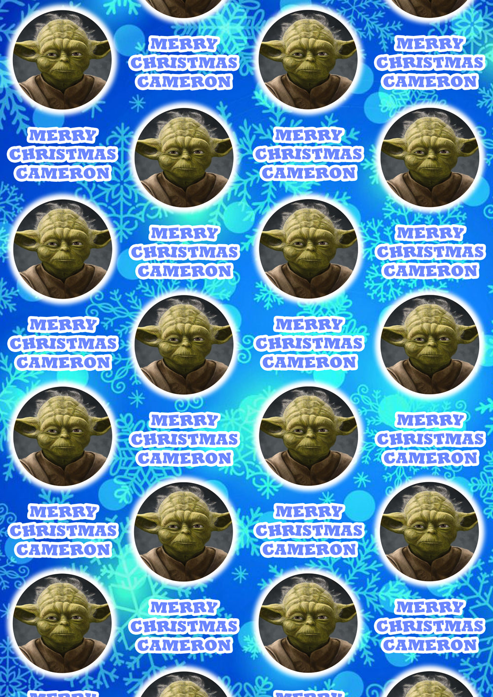 YODA STAR WARS Personalised Christmas Wrapping Paper